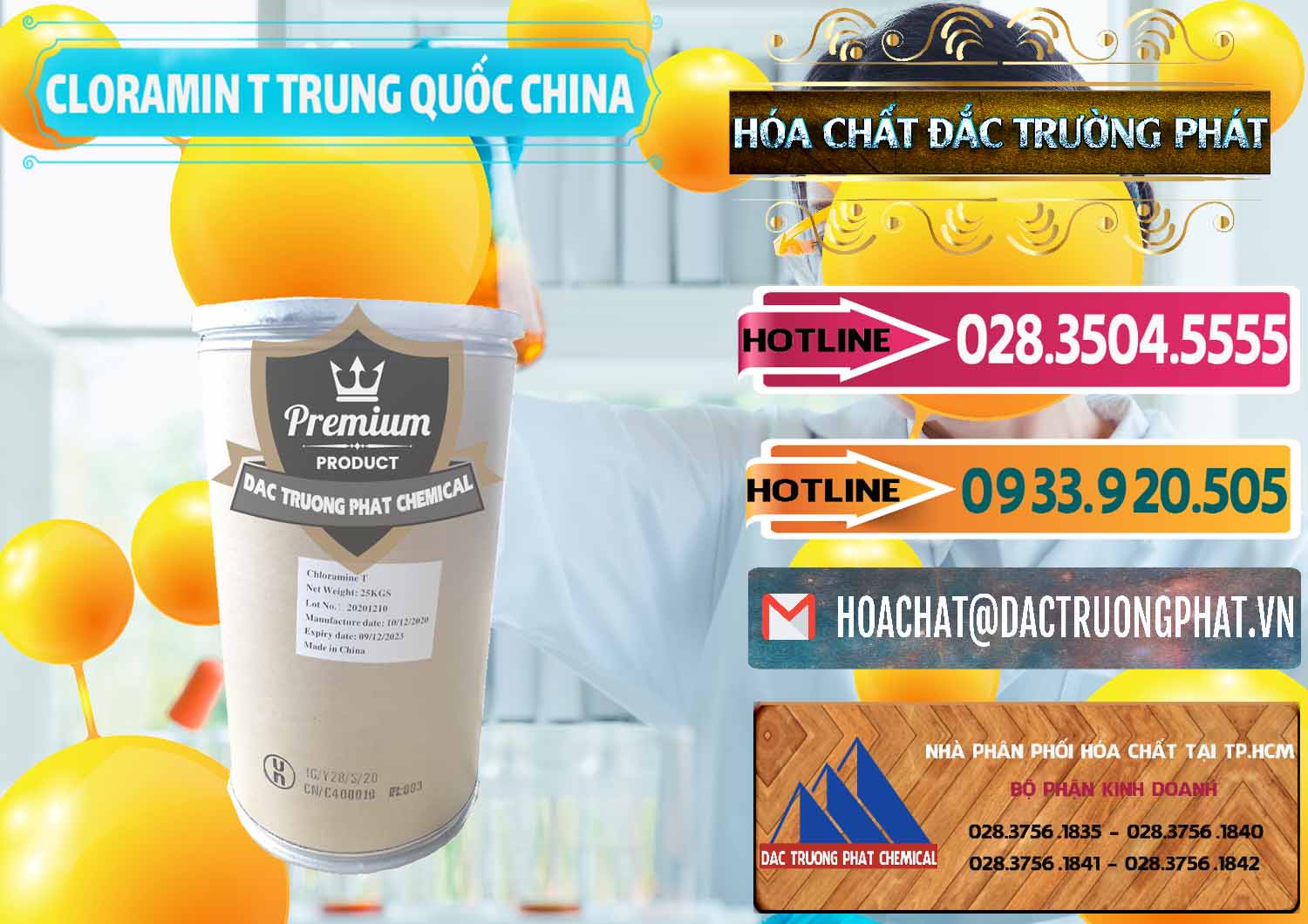 Công ty chuyên cung ứng & bán Cloramin T Khử Trùng, Diệt Khuẩn Trung Quốc China - 0301 - Chuyên kinh doanh & cung cấp hóa chất tại TP.HCM - dactruongphat.vn