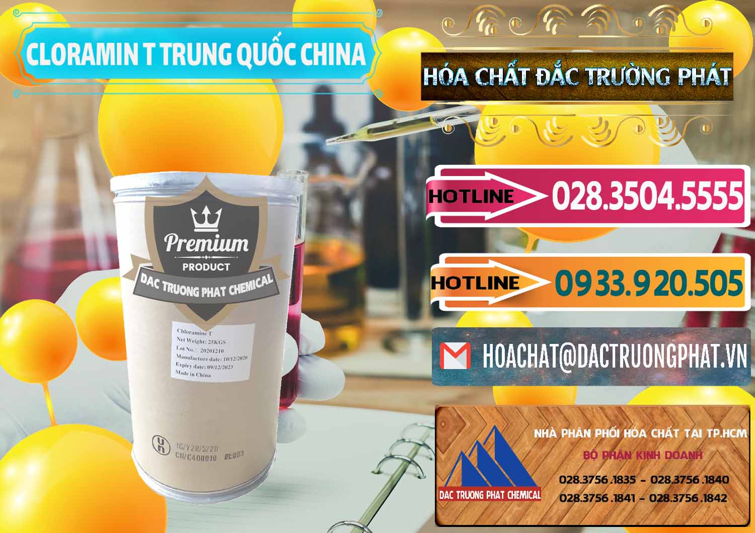 Cty chuyên kinh doanh và bán Cloramin T Khử Trùng, Diệt Khuẩn Trung Quốc China - 0301 - Đơn vị chuyên cung cấp & kinh doanh hóa chất tại TP.HCM - dactruongphat.vn
