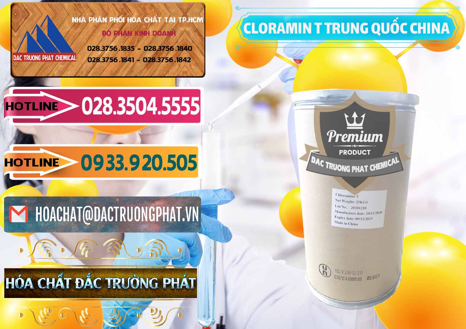 Chuyên bán ( phân phối ) Cloramin T Khử Trùng, Diệt Khuẩn Trung Quốc China - 0301 - Nơi chuyên phân phối và cung ứng hóa chất tại TP.HCM - dactruongphat.vn