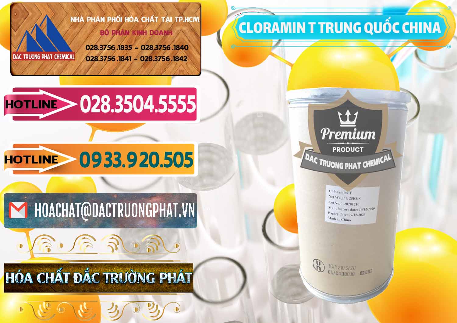 Công ty kinh doanh ( bán ) Cloramin T Khử Trùng, Diệt Khuẩn Trung Quốc China - 0301 - Nhà phân phối và cung ứng hóa chất tại TP.HCM - dactruongphat.vn