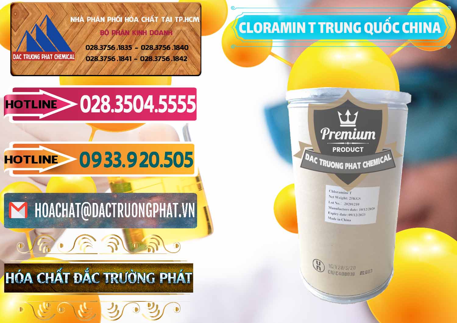 Công ty nhập khẩu - bán Cloramin T Khử Trùng, Diệt Khuẩn Trung Quốc China - 0301 - Nơi chuyên phân phối _ cung ứng hóa chất tại TP.HCM - dactruongphat.vn
