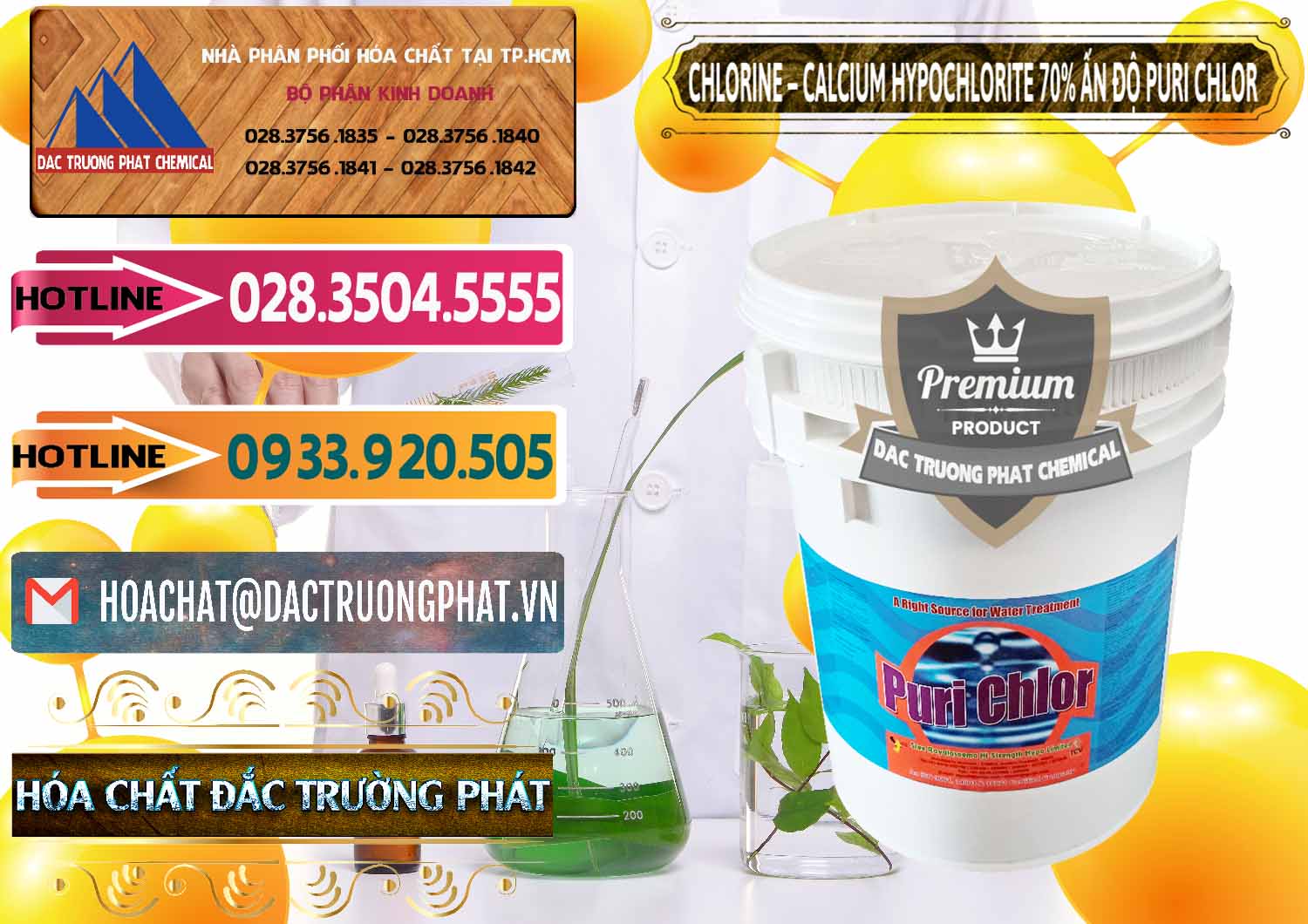 Chuyên cung ứng & bán Chlorine – Clorin 70% Puri Chlo Ấn Độ India - 0123 - Cty chuyên phân phối - nhập khẩu hóa chất tại TP.HCM - dactruongphat.vn