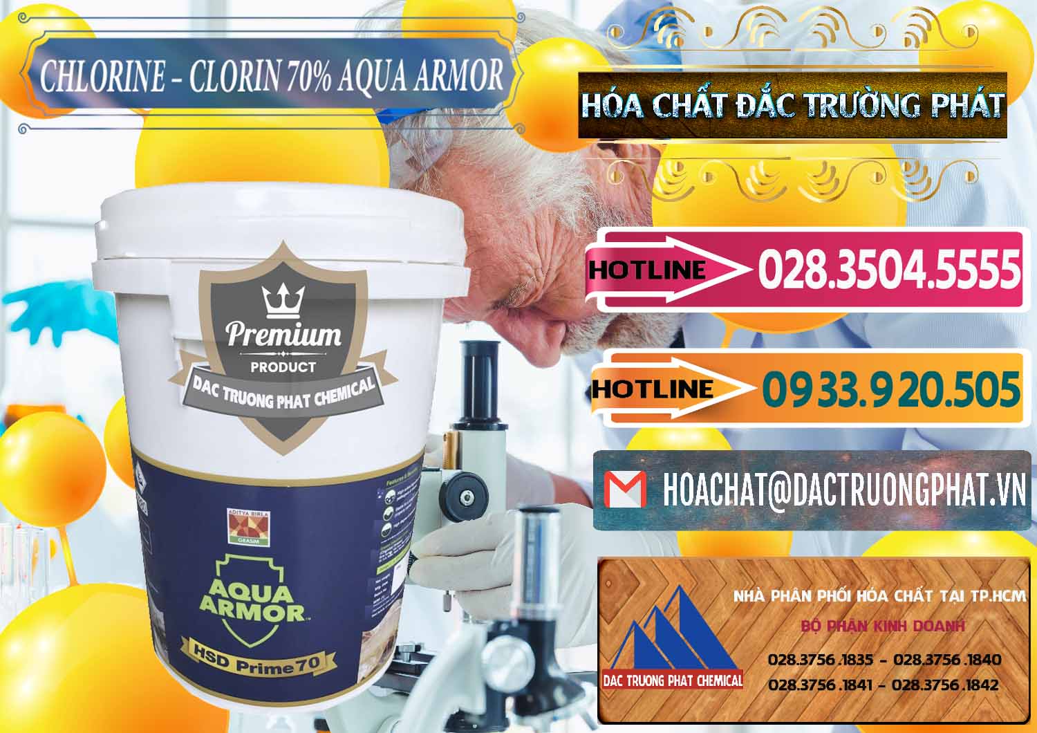 Đơn vị bán & cung cấp Chlorine – Clorin 70% Aqua Armor Aditya Birla Grasim Ấn Độ India - 0241 - Cty chuyên bán - phân phối hóa chất tại TP.HCM - dactruongphat.vn