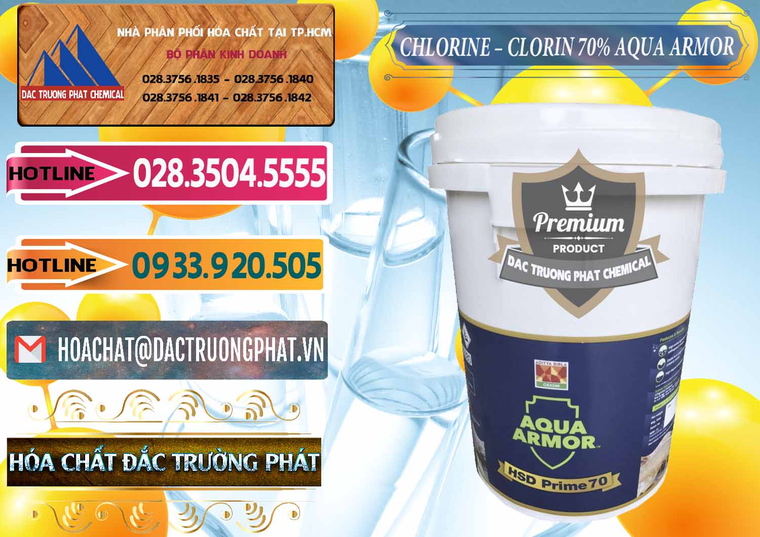 Bán ( cung cấp ) Chlorine – Clorin 70% Aqua Armor Aditya Birla Grasim Ấn Độ India - 0241 - Công ty bán - phân phối hóa chất tại TP.HCM - dactruongphat.vn