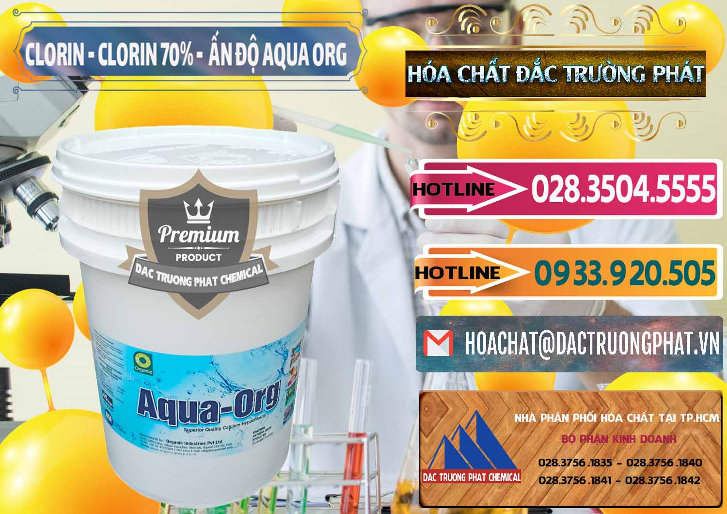Chuyên kinh doanh & bán Chlorine – Clorin Ấn Độ Aqua ORG Organic India - 0051 - Cty phân phối và kinh doanh hóa chất tại TP.HCM - dactruongphat.vn