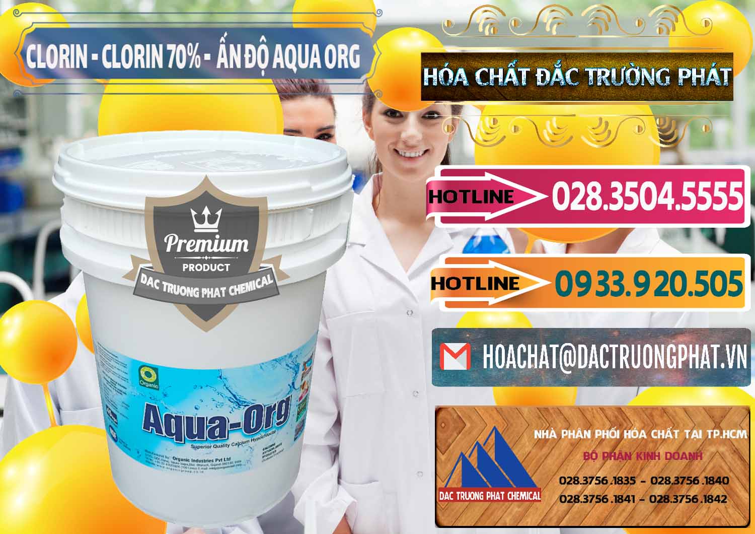 Chuyên kinh doanh và bán Chlorine – Clorin Ấn Độ Aqua ORG Organic India - 0051 - Chuyên cung cấp & phân phối hóa chất tại TP.HCM - dactruongphat.vn