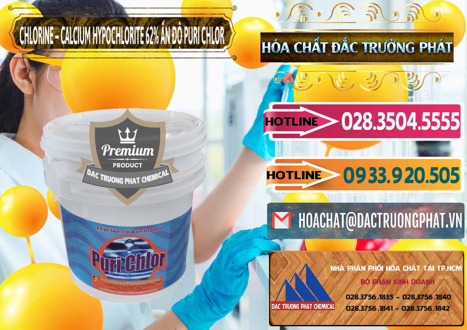 Nhà nhập khẩu _ bán Chlorine – Clorin 62% Puri Chlo Ấn Độ India - 0052 - Nơi chuyên bán _ cung cấp hóa chất tại TP.HCM - dactruongphat.vn