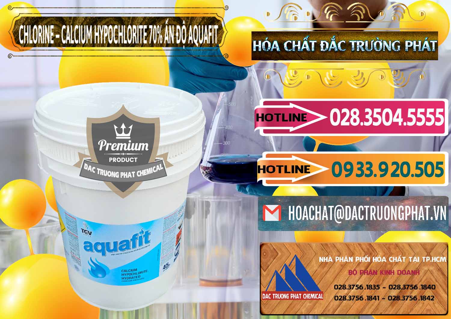 Phân phối & bán Clorin – Chlorine 70% Aquafit Thùng Cao TGV Ấn Độ India - 0054 - Nơi cung cấp ( phân phối ) hóa chất tại TP.HCM - dactruongphat.vn