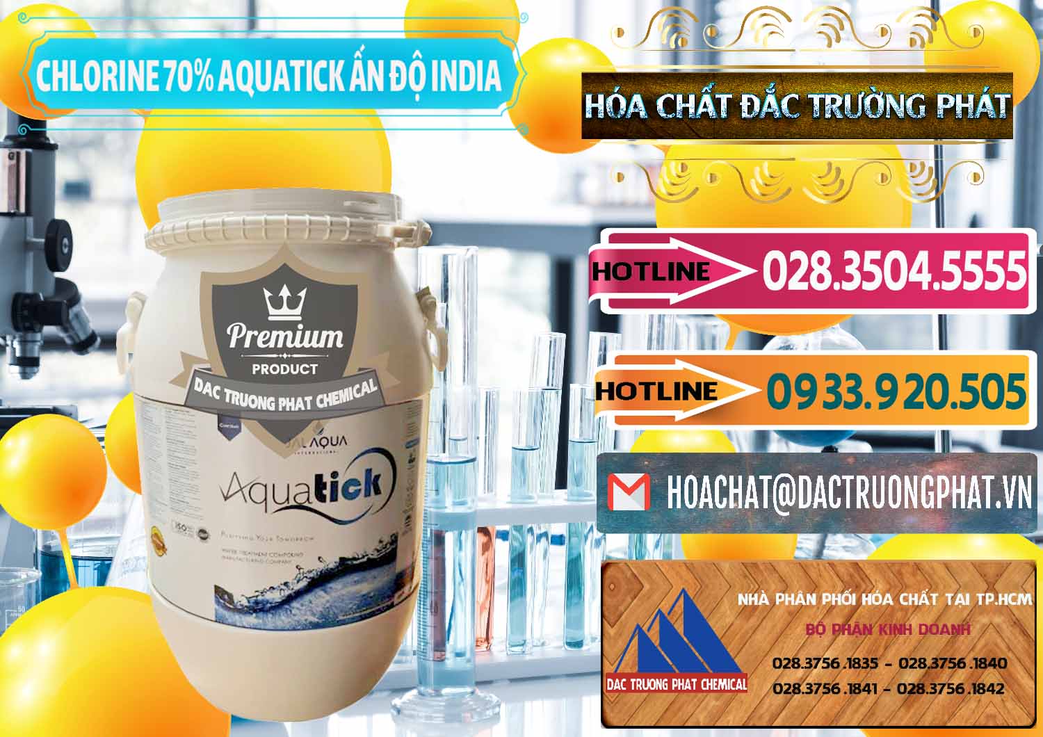 Chuyên cung cấp _ bán Chlorine – Clorin 70% Aquatick Jal Aqua Ấn Độ India - 0215 - Nhà phân phối ( cung ứng ) hóa chất tại TP.HCM - dactruongphat.vn