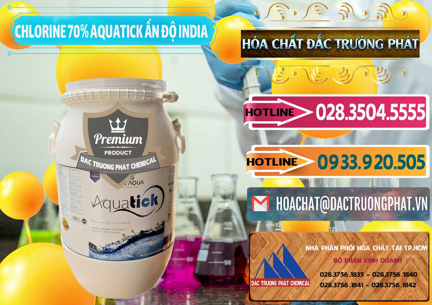 Chuyên phân phối - bán Chlorine – Clorin 70% Aquatick Jal Aqua Ấn Độ India - 0215 - Phân phối và cung cấp hóa chất tại TP.HCM - dactruongphat.vn