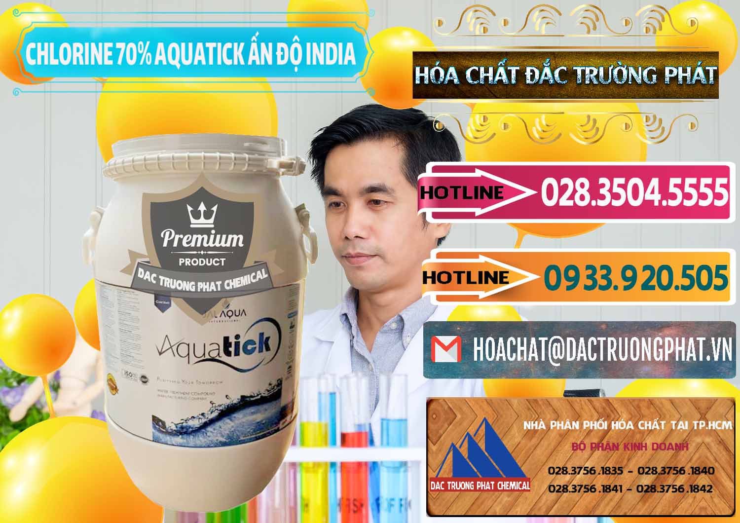 Cty chuyên bán _ phân phối Chlorine – Clorin 70% Aquatick Jal Aqua Ấn Độ India - 0215 - Chuyên phân phối & cung ứng hóa chất tại TP.HCM - dactruongphat.vn