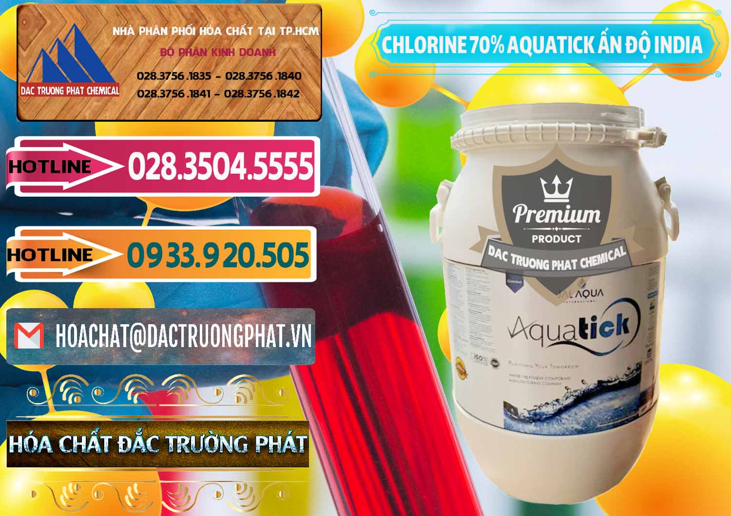 Công ty chuyên kinh doanh và bán Chlorine – Clorin 70% Aquatick Jal Aqua Ấn Độ India - 0215 - Nơi cung cấp & phân phối hóa chất tại TP.HCM - dactruongphat.vn