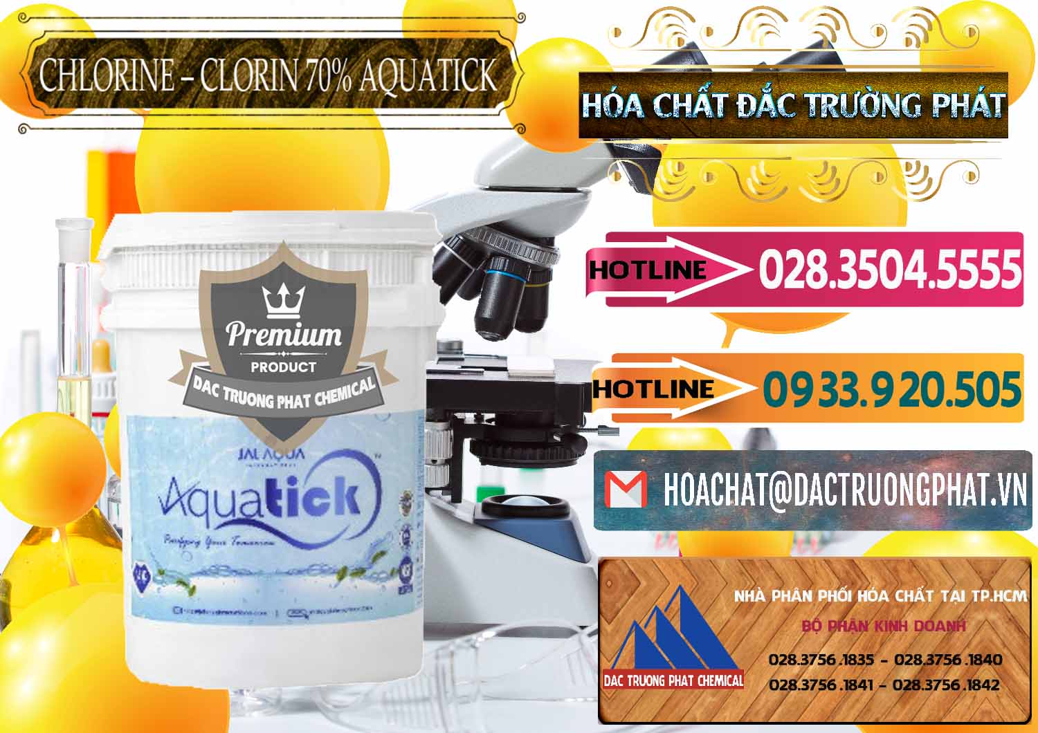 Chuyên nhập khẩu và bán Chlorine – Clorin 70% Aquatick Thùng Cao Jal Aqua Ấn Độ India - 0237 - Phân phối ( cung cấp ) hóa chất tại TP.HCM - dactruongphat.vn