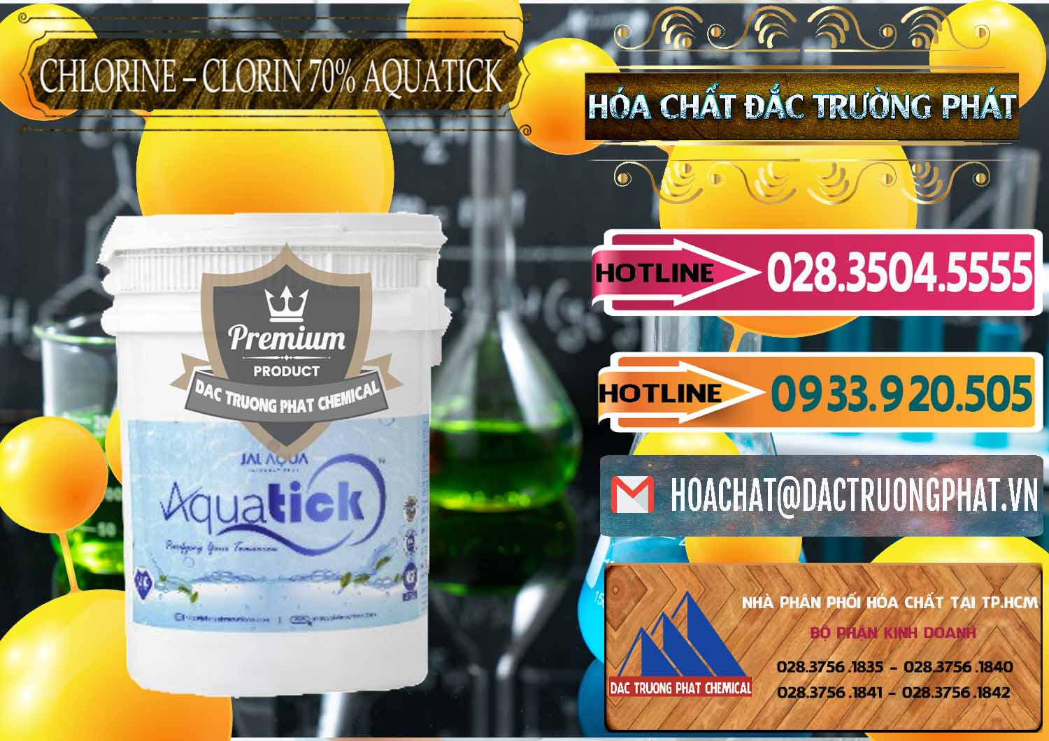 Nhà cung cấp & bán Chlorine – Clorin 70% Aquatick Thùng Cao Jal Aqua Ấn Độ India - 0237 - Cty chuyên cung ứng & phân phối hóa chất tại TP.HCM - dactruongphat.vn