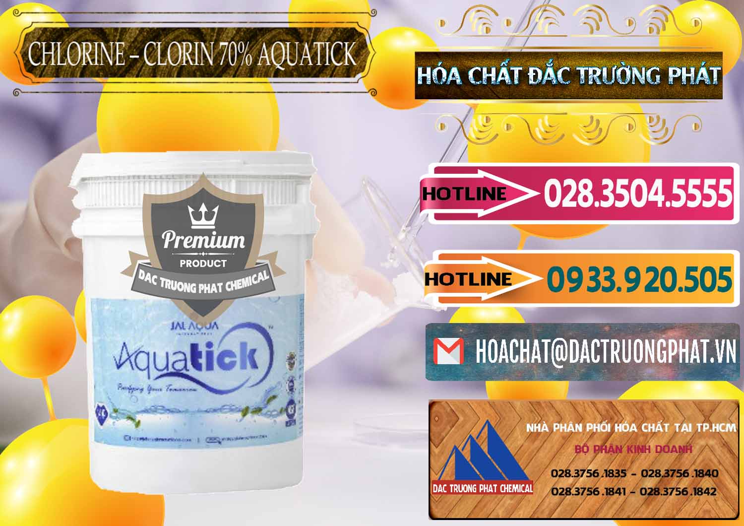 Đơn vị bán & phân phối Chlorine – Clorin 70% Aquatick Thùng Cao Jal Aqua Ấn Độ India - 0237 - Chuyên cung cấp & phân phối hóa chất tại TP.HCM - dactruongphat.vn