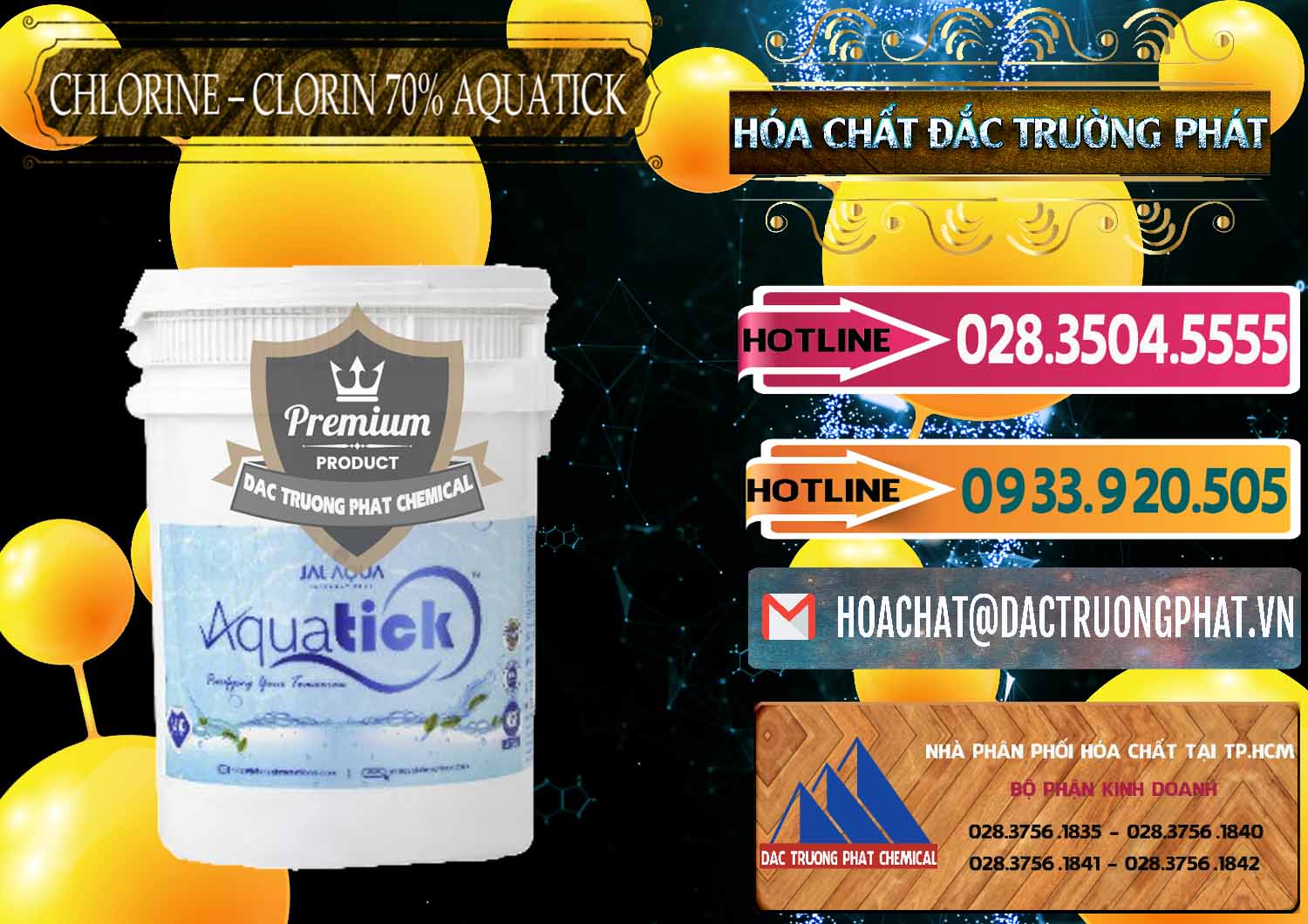 Công ty chuyên nhập khẩu _ bán Chlorine – Clorin 70% Aquatick Thùng Cao Jal Aqua Ấn Độ India - 0237 - Cung cấp hóa chất tại TP.HCM - dactruongphat.vn
