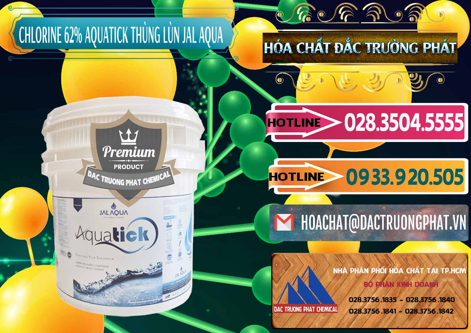 Nơi kinh doanh ( bán ) Chlorine – Clorin 62% Aquatick Thùng Lùn Jal Aqua Ấn Độ India - 0238 - Nơi chuyên cung cấp - nhập khẩu hóa chất tại TP.HCM - dactruongphat.vn