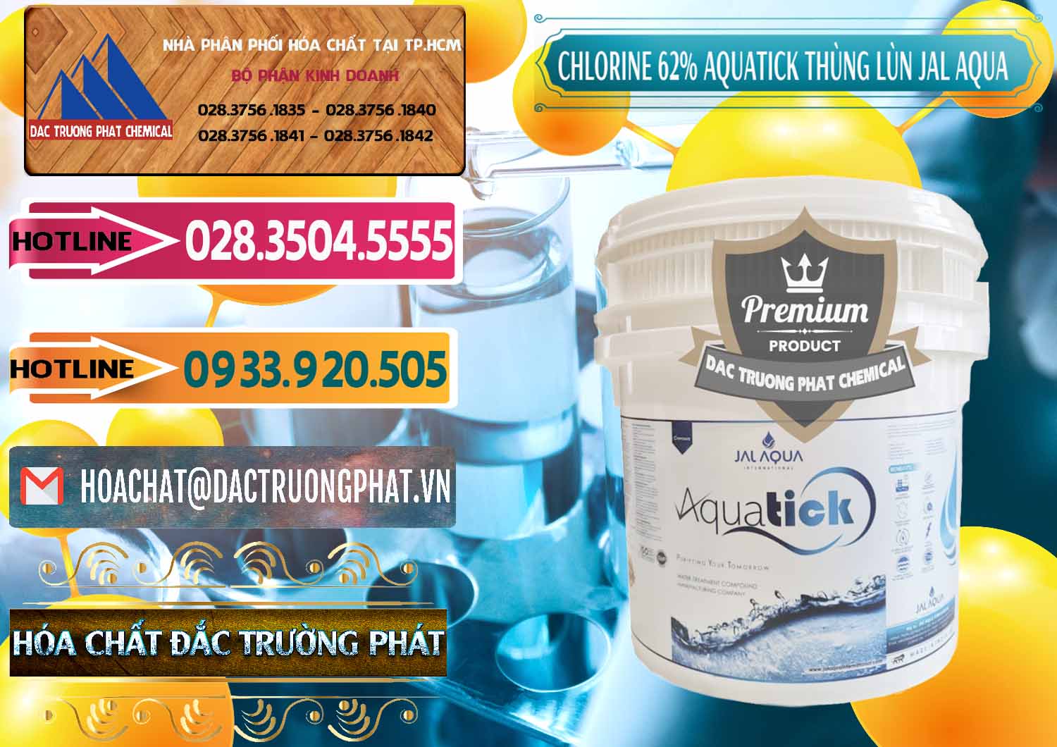 Nơi chuyên cung cấp và bán Chlorine – Clorin 62% Aquatick Thùng Lùn Jal Aqua Ấn Độ India - 0238 - Công ty cung cấp & phân phối hóa chất tại TP.HCM - dactruongphat.vn