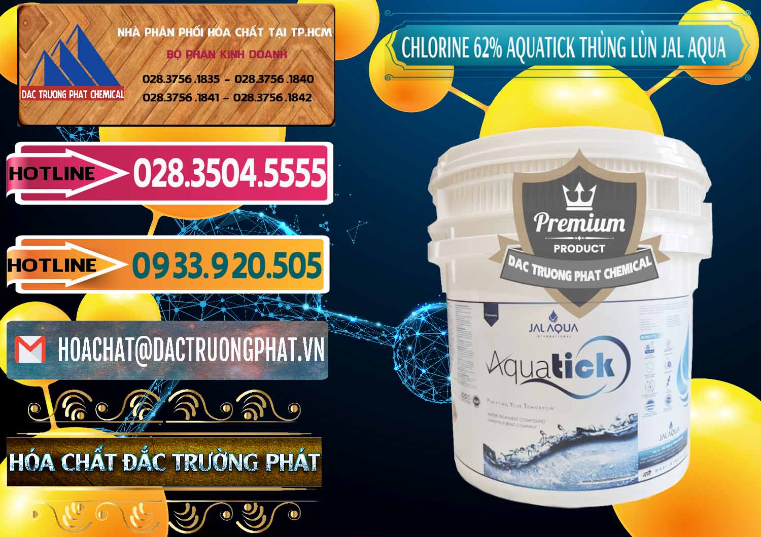 Nhà nhập khẩu và bán Chlorine – Clorin 62% Aquatick Thùng Lùn Jal Aqua Ấn Độ India - 0238 - Nhà phân phối & cung ứng hóa chất tại TP.HCM - dactruongphat.vn