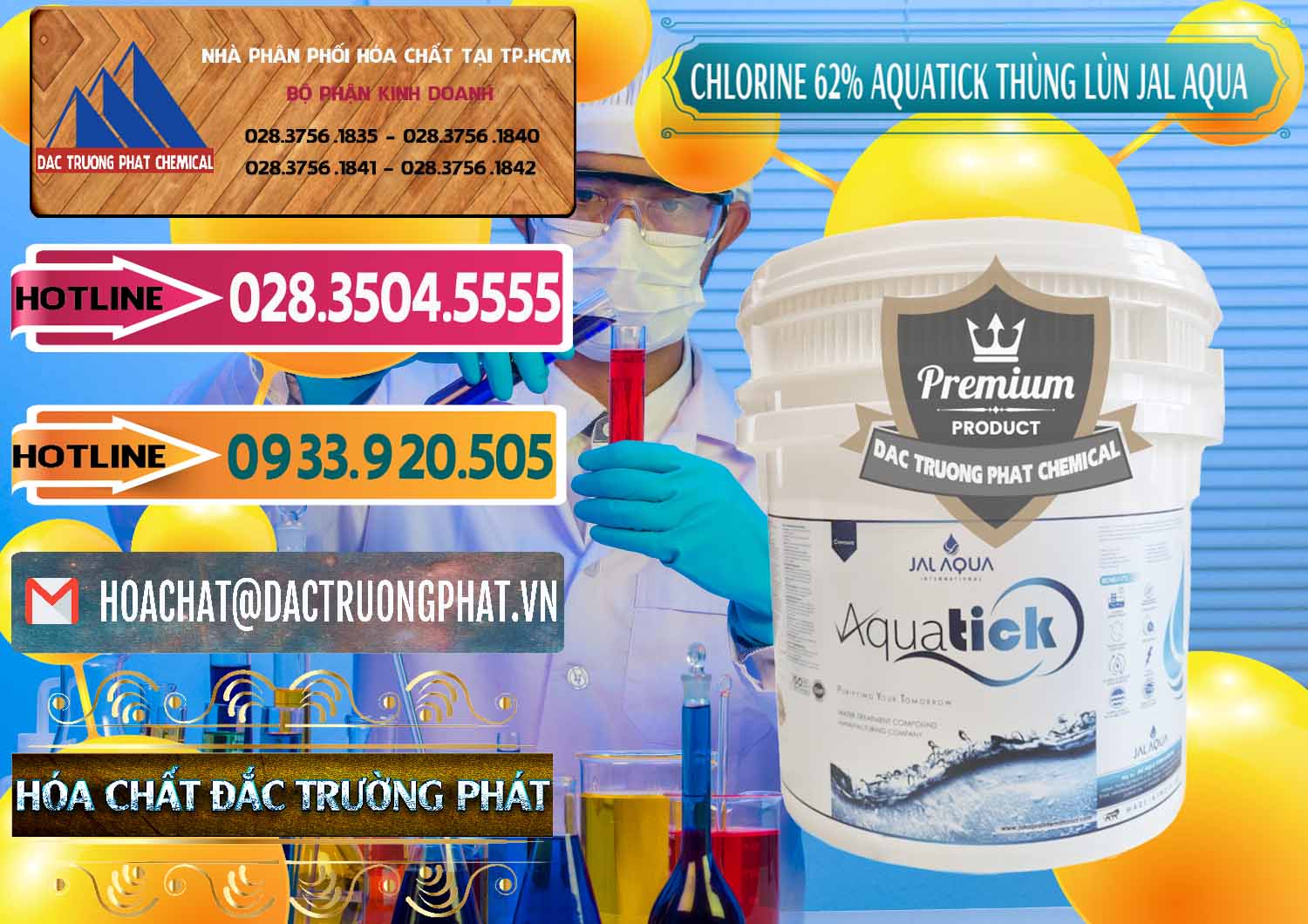 Công ty chuyên nhập khẩu & bán Chlorine – Clorin 62% Aquatick Thùng Lùn Jal Aqua Ấn Độ India - 0238 - Cty nhập khẩu ( cung cấp ) hóa chất tại TP.HCM - dactruongphat.vn