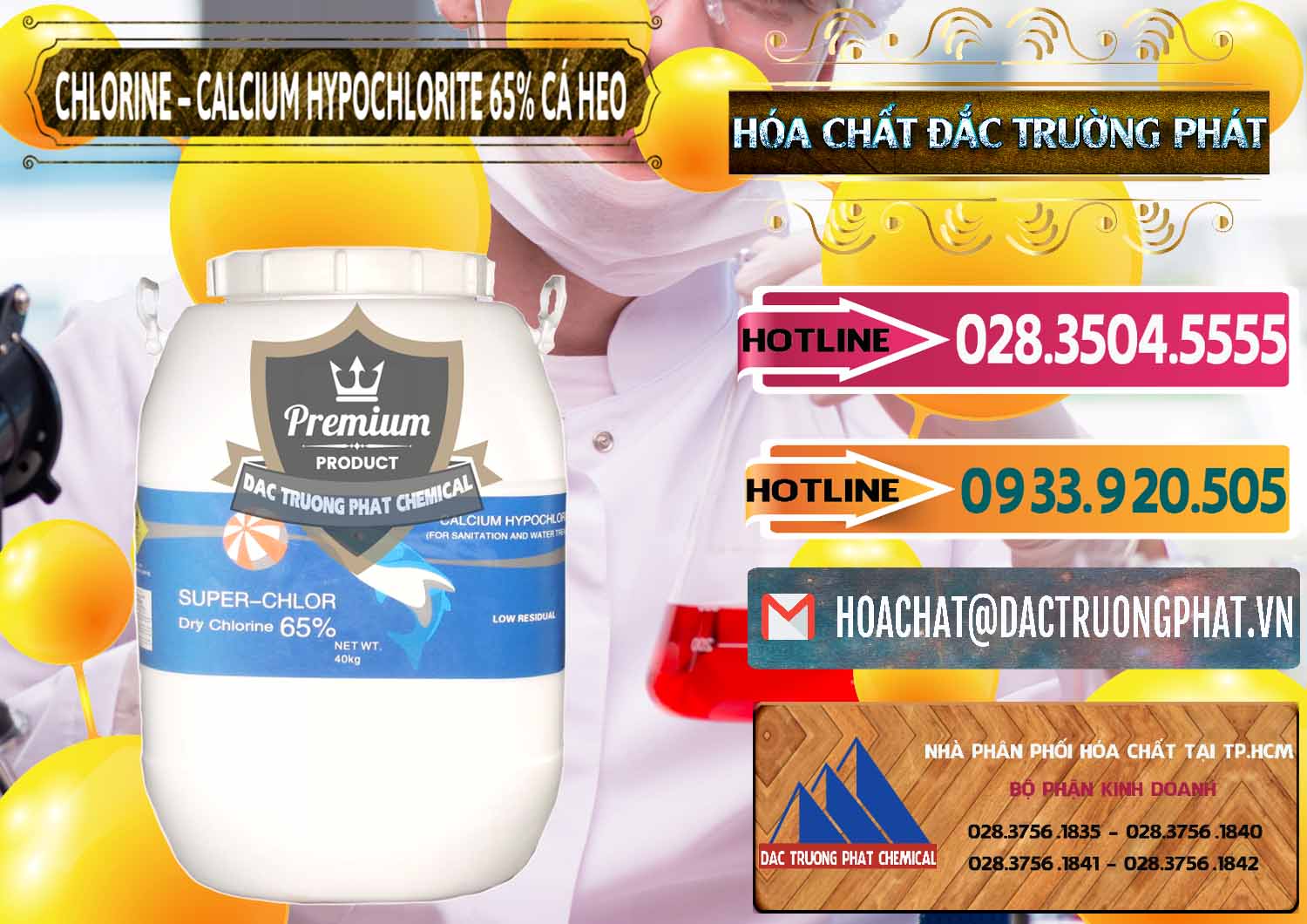 Công ty phân phối _ bán Clorin - Chlorine Cá Heo 65% Trung Quốc China - 0053 - Chuyên cung cấp và kinh doanh hóa chất tại TP.HCM - dactruongphat.vn