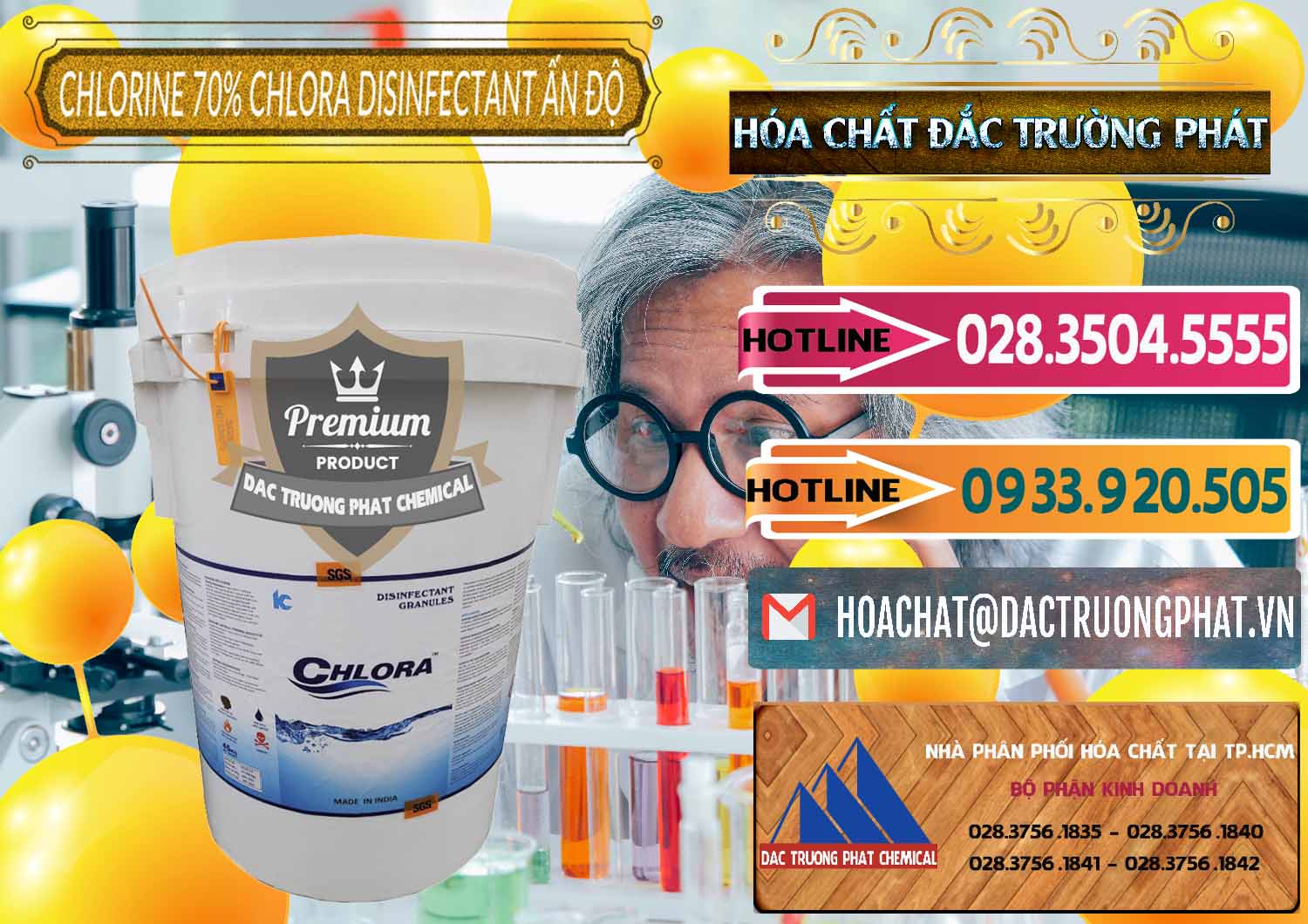 Cty chuyên phân phối _ bán Chlorine – Clorin 70% Chlora Disinfectant Ấn Độ India - 0213 - Cty chuyên phân phối - kinh doanh hóa chất tại TP.HCM - dactruongphat.vn