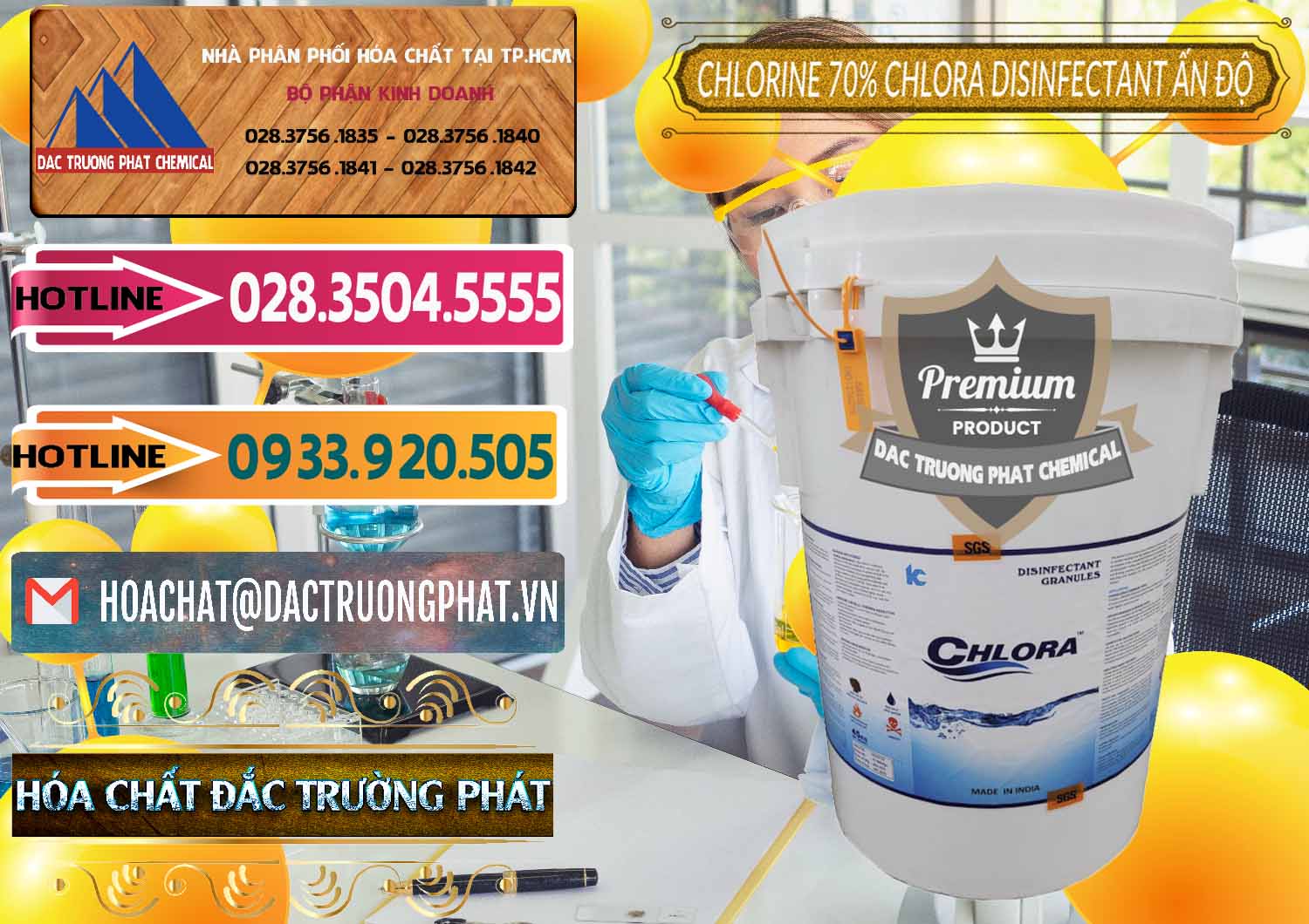 Cty bán _ cung ứng Chlorine – Clorin 70% Chlora Disinfectant Ấn Độ India - 0213 - Nhà phân phối và cung ứng hóa chất tại TP.HCM - dactruongphat.vn
