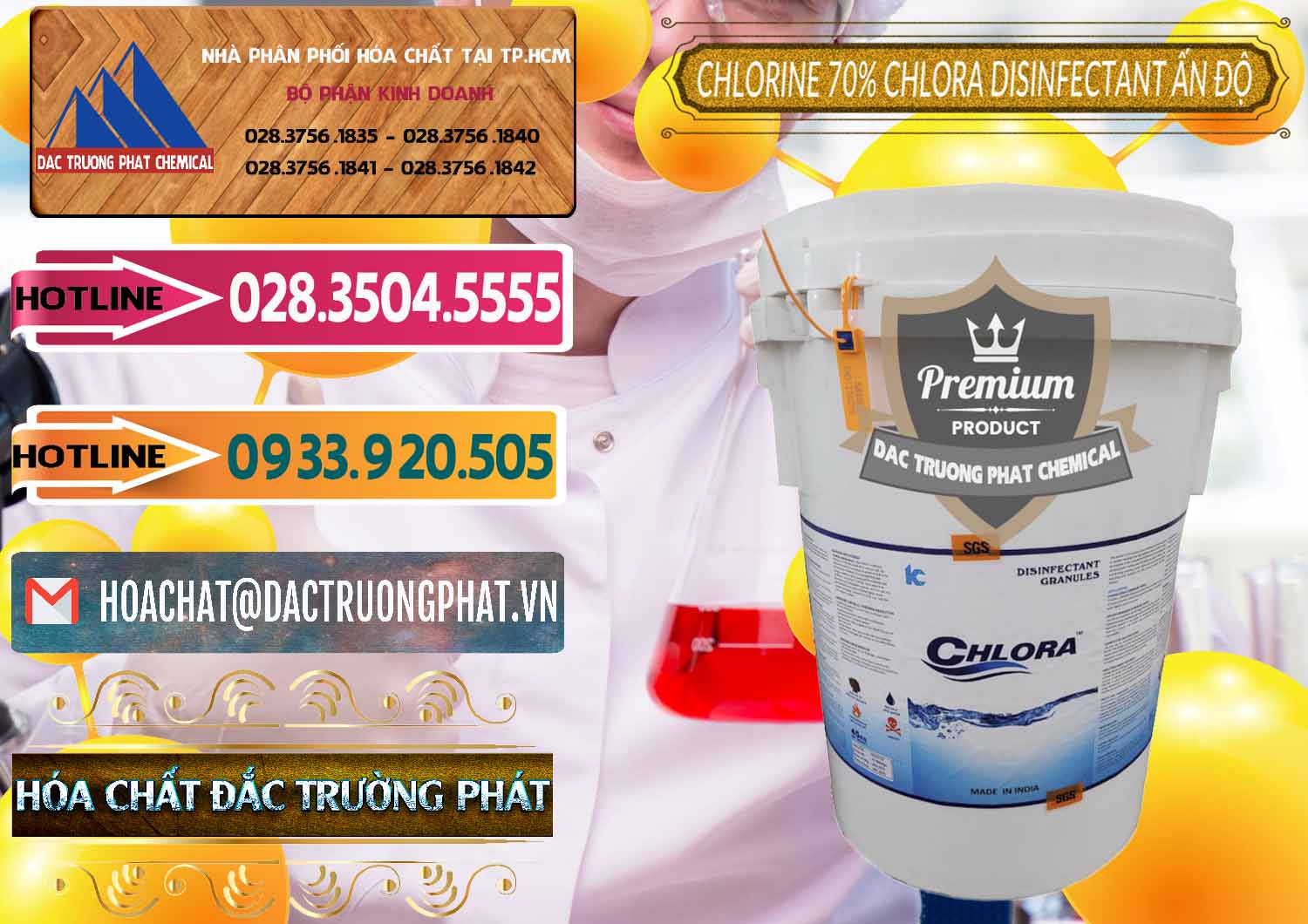 Công ty chuyên nhập khẩu và bán Chlorine – Clorin 70% Chlora Disinfectant Ấn Độ India - 0213 - Chuyên phân phối ( cung cấp ) hóa chất tại TP.HCM - dactruongphat.vn