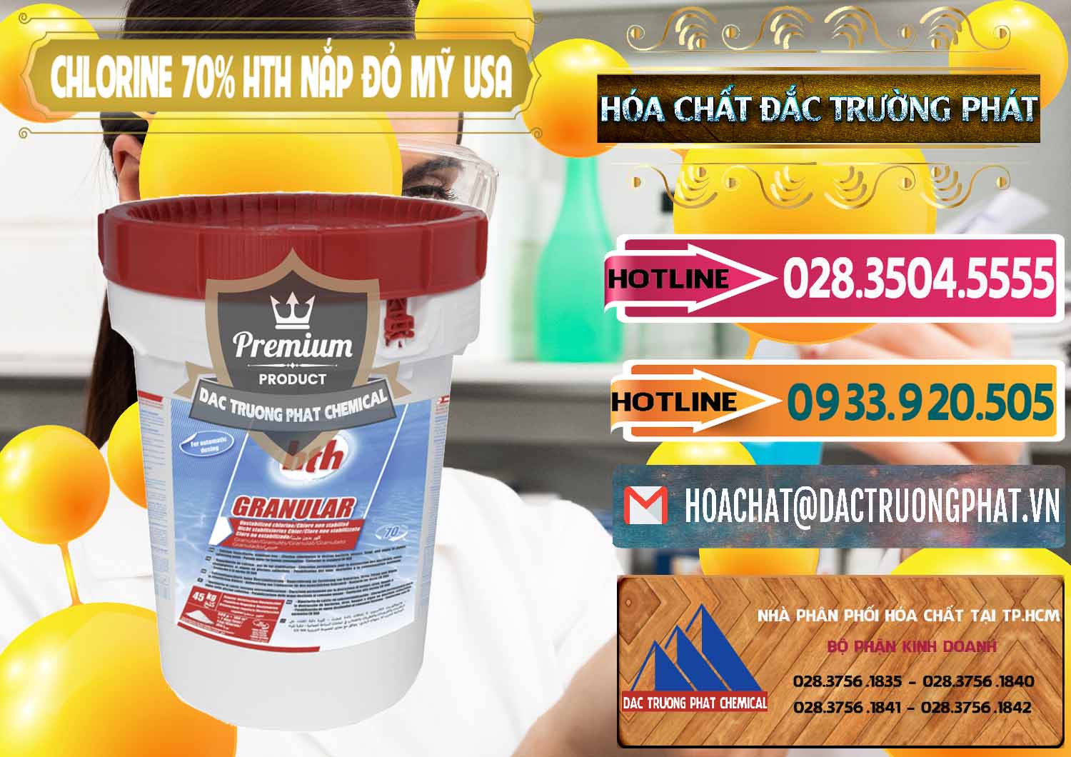 Đơn vị chuyên bán & cung ứng Clorin – Chlorine 70% HTH Nắp Đỏ Mỹ Usa - 0244 - Nhà cung cấp _ phân phối hóa chất tại TP.HCM - dactruongphat.vn