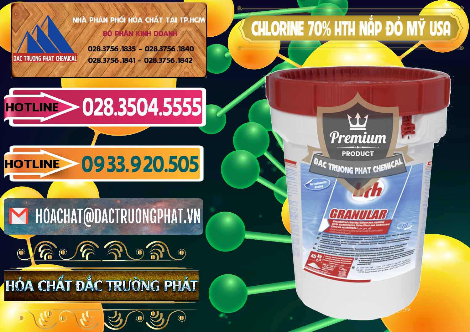 Cty bán ( phân phối ) Clorin – Chlorine 70% HTH Nắp Đỏ Mỹ Usa - 0244 - Đơn vị chuyên cung cấp _ bán hóa chất tại TP.HCM - dactruongphat.vn