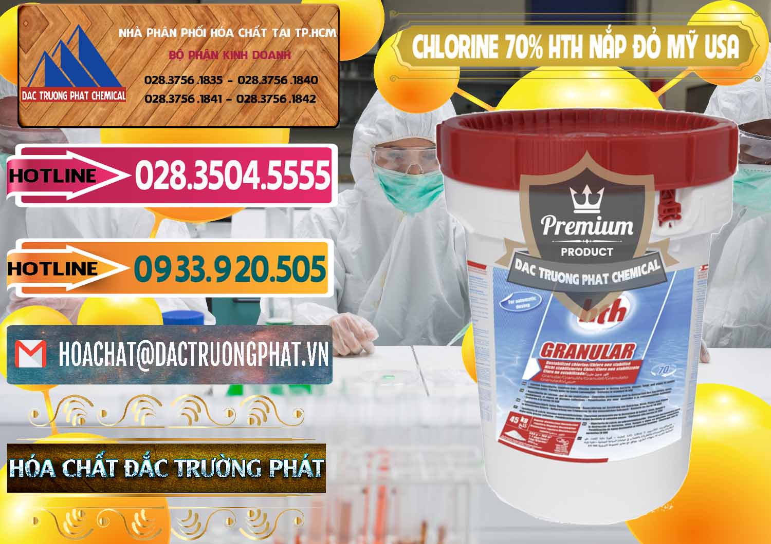Đơn vị chuyên bán - cung ứng Clorin – Chlorine 70% HTH Nắp Đỏ Mỹ Usa - 0244 - Nhà phân phối & nhập khẩu hóa chất tại TP.HCM - dactruongphat.vn