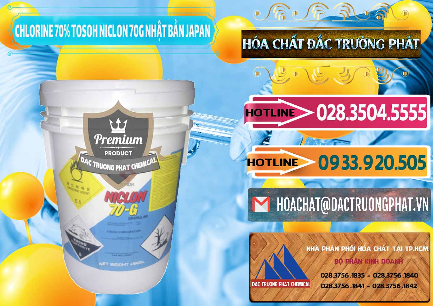 Công ty cung ứng - bán Clorin – Chlorine 70% Tosoh Niclon 70G Nhật Bản Japan - 0242 - Nơi cung cấp - nhập khẩu hóa chất tại TP.HCM - dactruongphat.vn