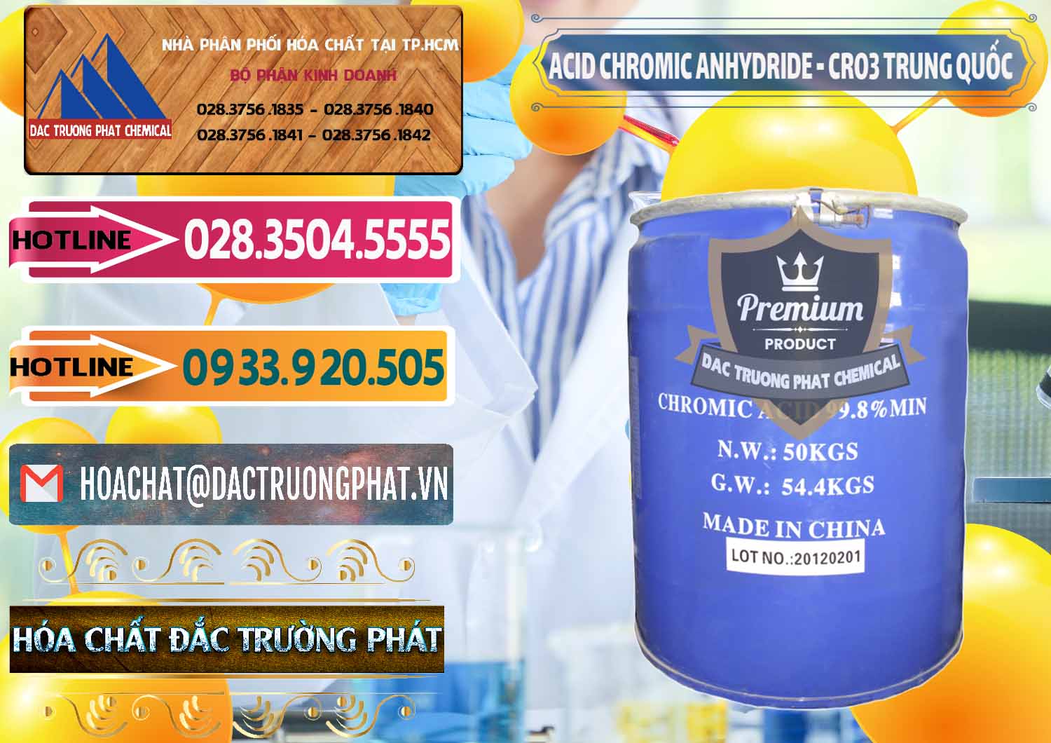 Cty chuyên kinh doanh và bán Acid Chromic Anhydride - Cromic CRO3 Trung Quốc China - 0007 - Nơi cung cấp ( phân phối ) hóa chất tại TP.HCM - dactruongphat.vn