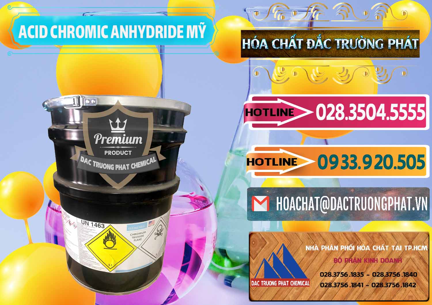 Nhà cung cấp - bán Acid Chromic Anhydride - Cromic CRO3 USA Mỹ - 0364 - Công ty cung ứng và phân phối hóa chất tại TP.HCM - dactruongphat.vn