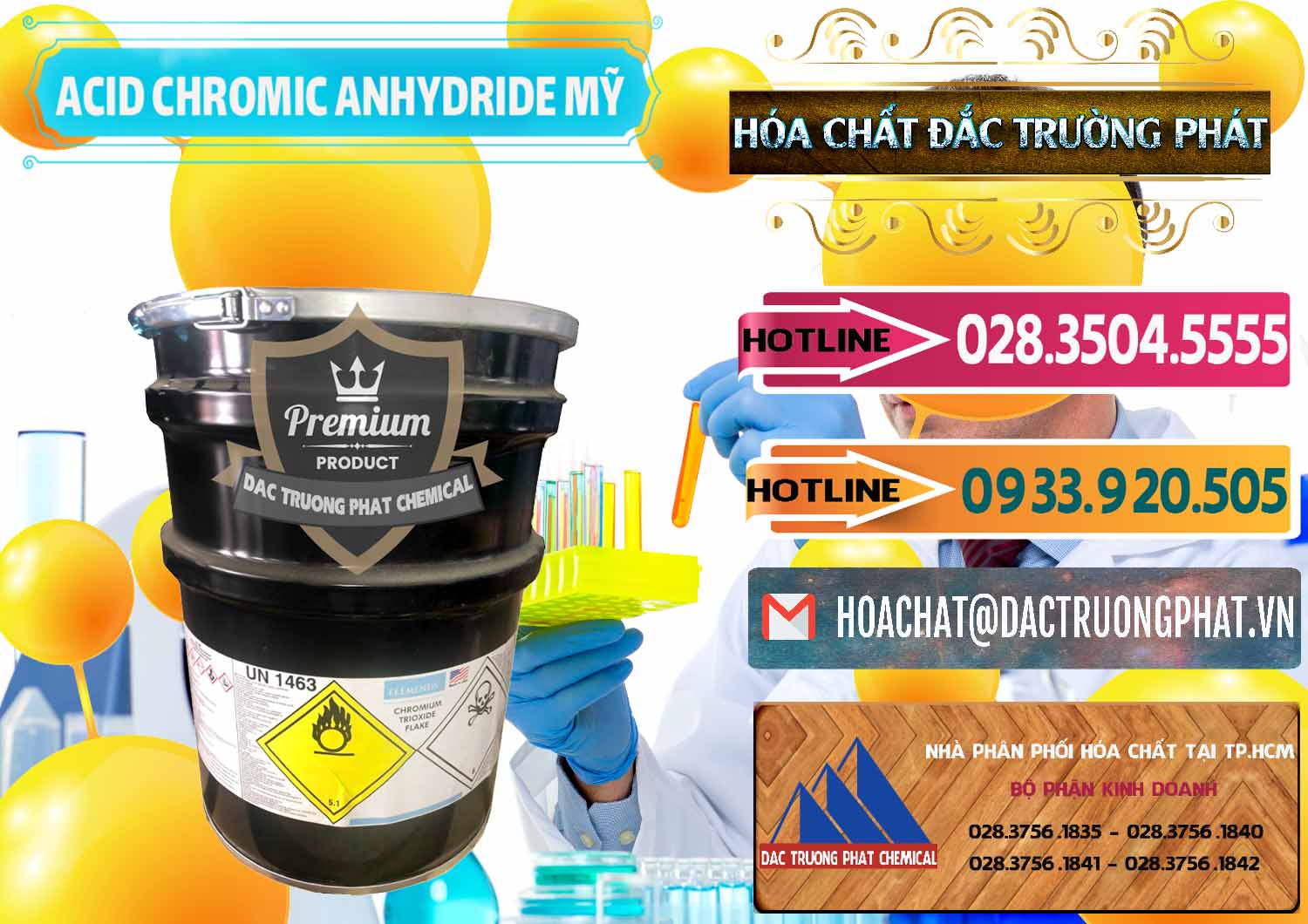 Công ty chuyên cung ứng _ bán Acid Chromic Anhydride - Cromic CRO3 USA Mỹ - 0364 - Nhà cung cấp - nhập khẩu hóa chất tại TP.HCM - dactruongphat.vn