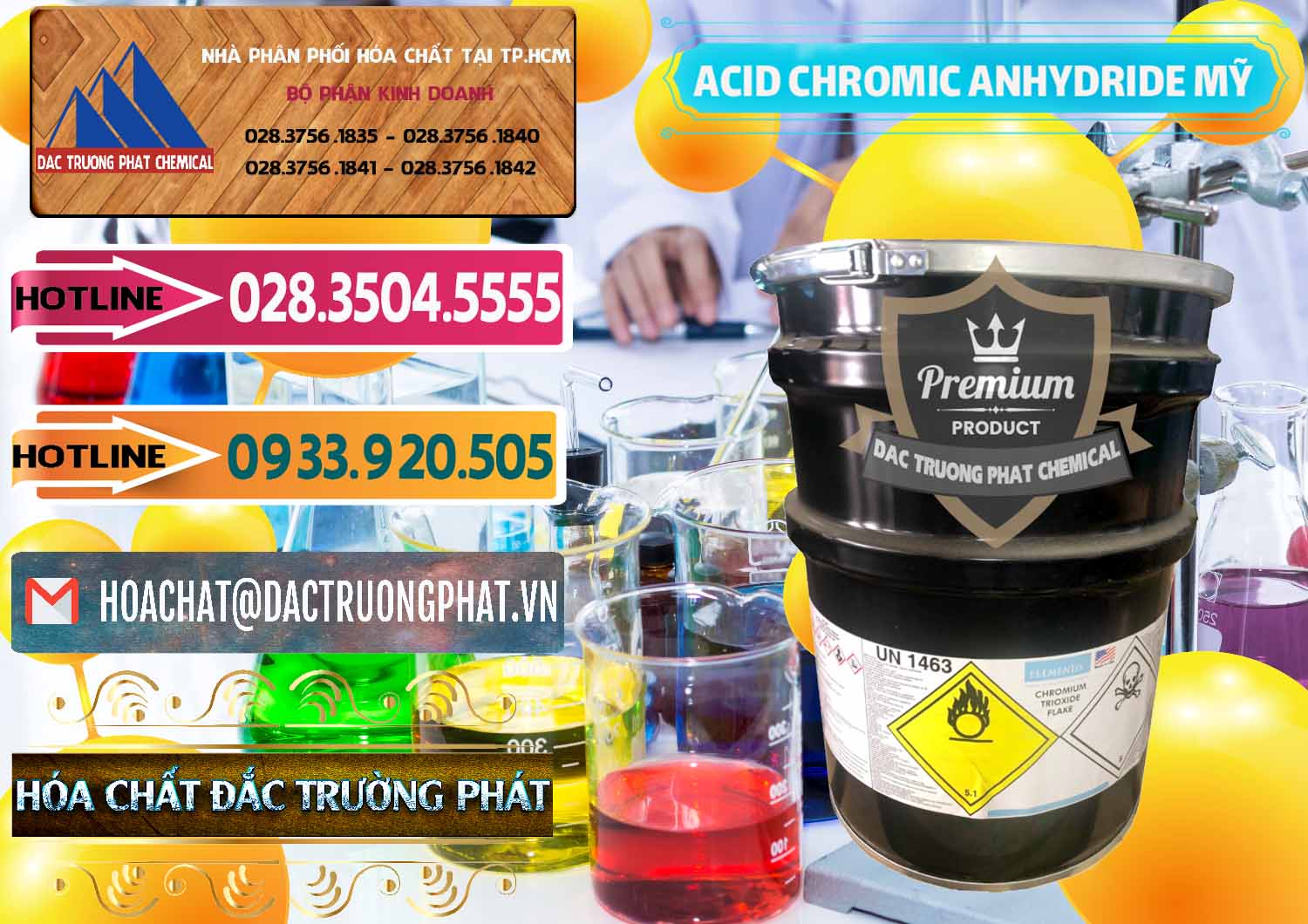 Nhập khẩu - bán Acid Chromic Anhydride - Cromic CRO3 USA Mỹ - 0364 - Công ty cung cấp & phân phối hóa chất tại TP.HCM - dactruongphat.vn