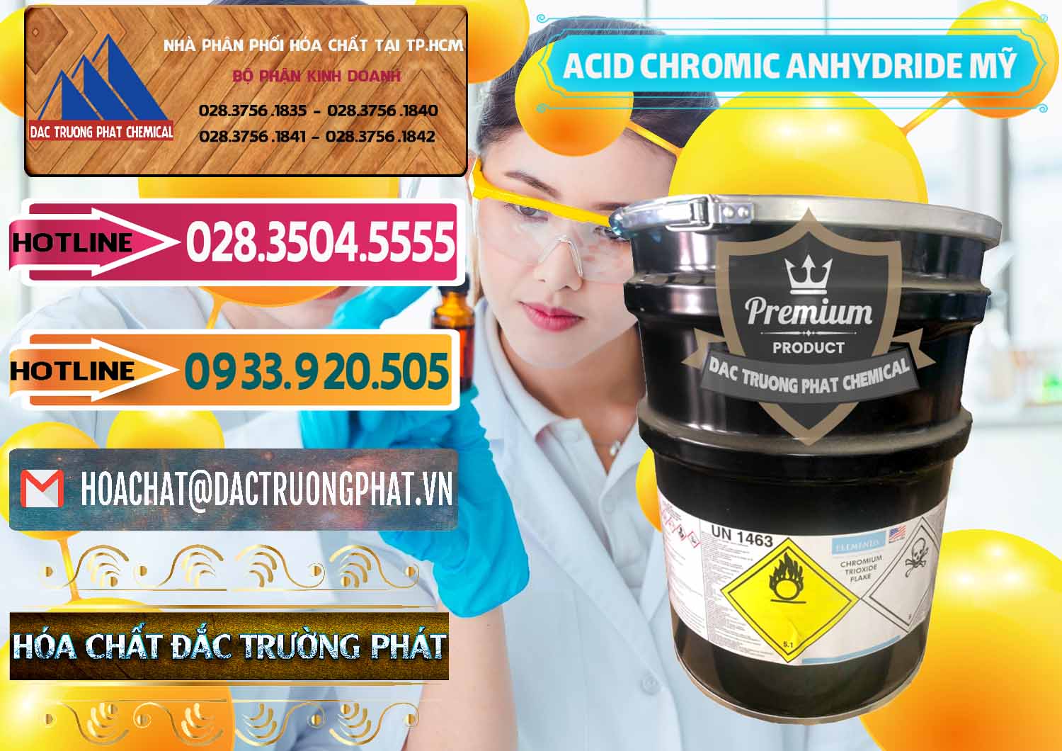 Công ty kinh doanh ( bán ) Acid Chromic Anhydride - Cromic CRO3 USA Mỹ - 0364 - Nhà cung cấp - bán hóa chất tại TP.HCM - dactruongphat.vn