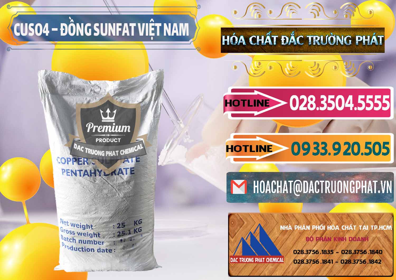 Công ty phân phối _ bán CuSO4 – Đồng Sunfat Dạng Bột Việt Nam - 0196 - Đơn vị chuyên cung cấp và bán hóa chất tại TP.HCM - dactruongphat.vn