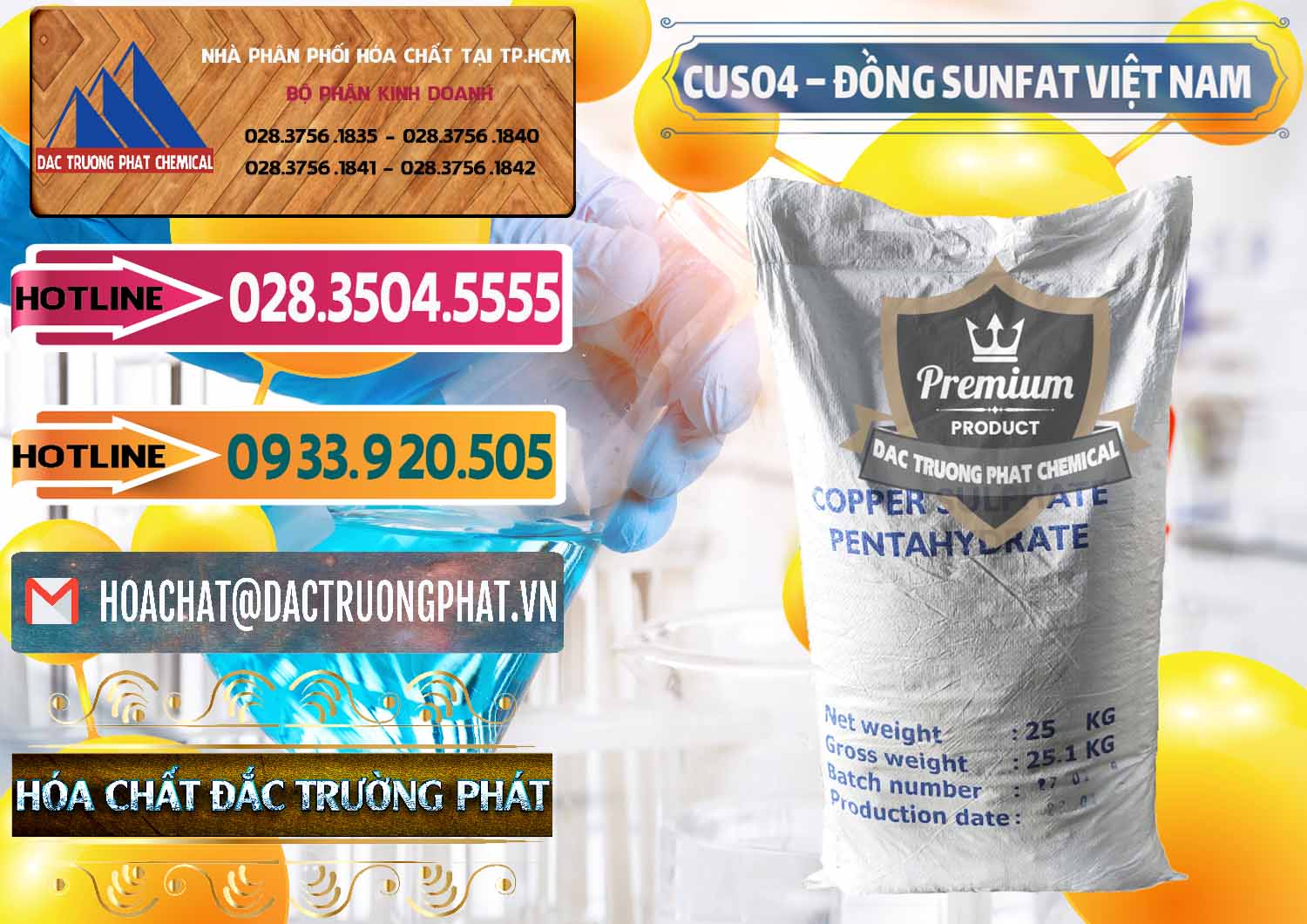 Nhà phân phối & cung ứng CuSO4 – Đồng Sunfat Dạng Bột Việt Nam - 0196 - Nơi chuyên phân phối _ kinh doanh hóa chất tại TP.HCM - dactruongphat.vn