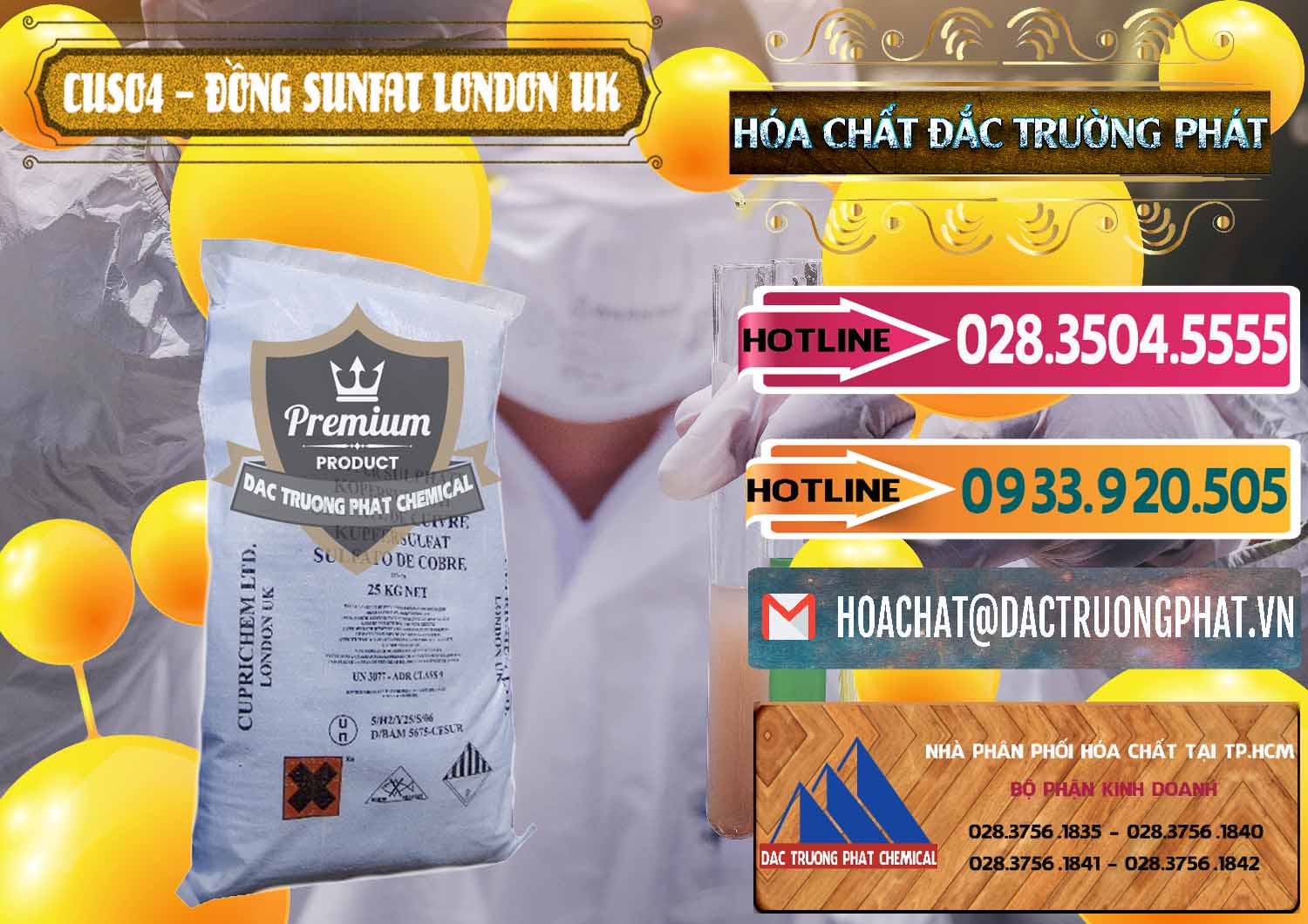 Công ty cung cấp ( bán ) CuSO4 – Đồng Sunfat Anh Uk Kingdoms - 0478 - Nơi cung cấp & kinh doanh hóa chất tại TP.HCM - dactruongphat.vn