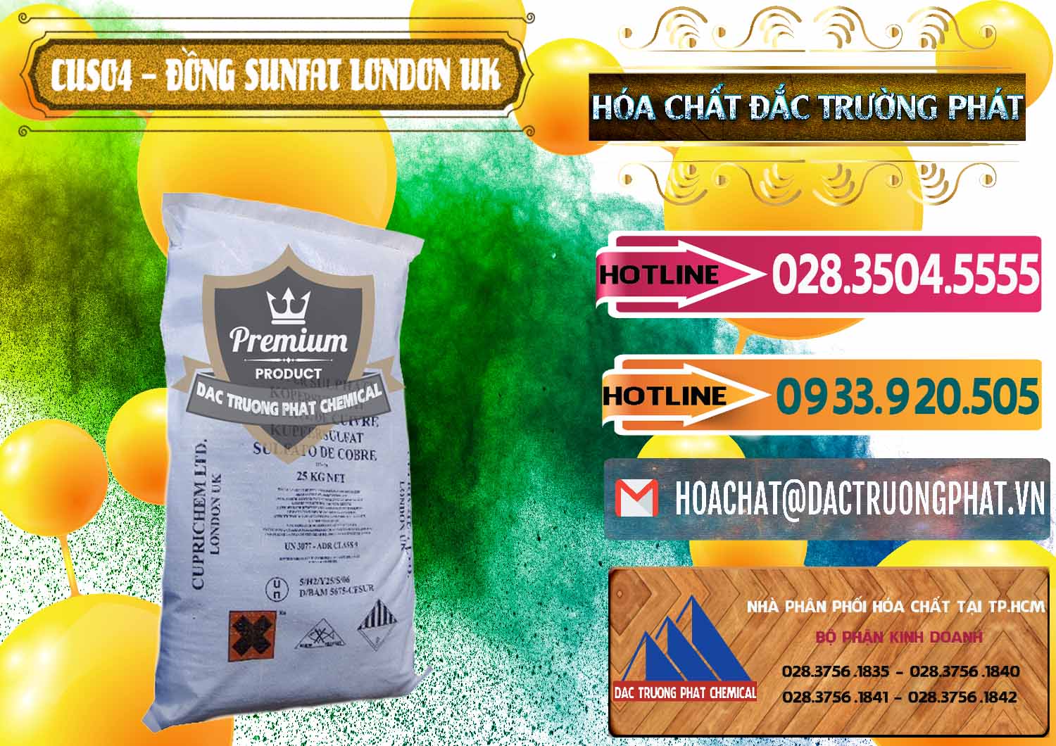 Nơi cung ứng - bán CuSO4 – Đồng Sunfat Anh Uk Kingdoms - 0478 - Công ty phân phối ( cung cấp ) hóa chất tại TP.HCM - dactruongphat.vn