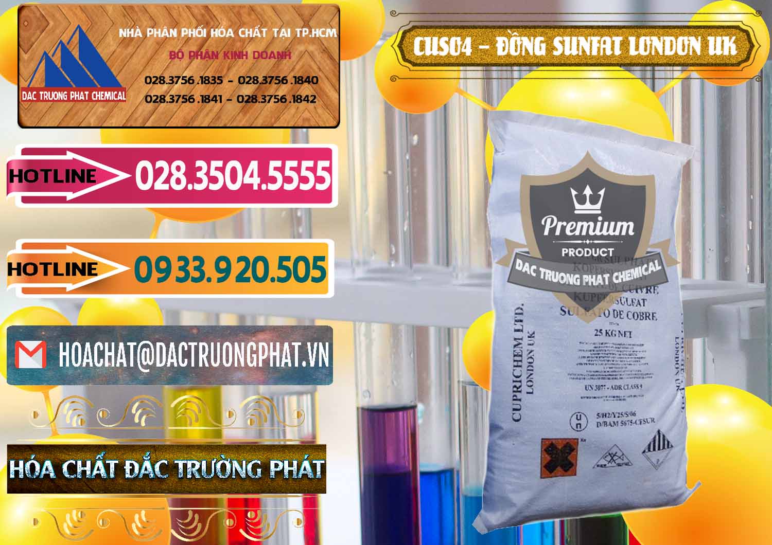 Công ty nhập khẩu và bán CuSO4 – Đồng Sunfat Anh Uk Kingdoms - 0478 - Đơn vị cung cấp & phân phối hóa chất tại TP.HCM - dactruongphat.vn