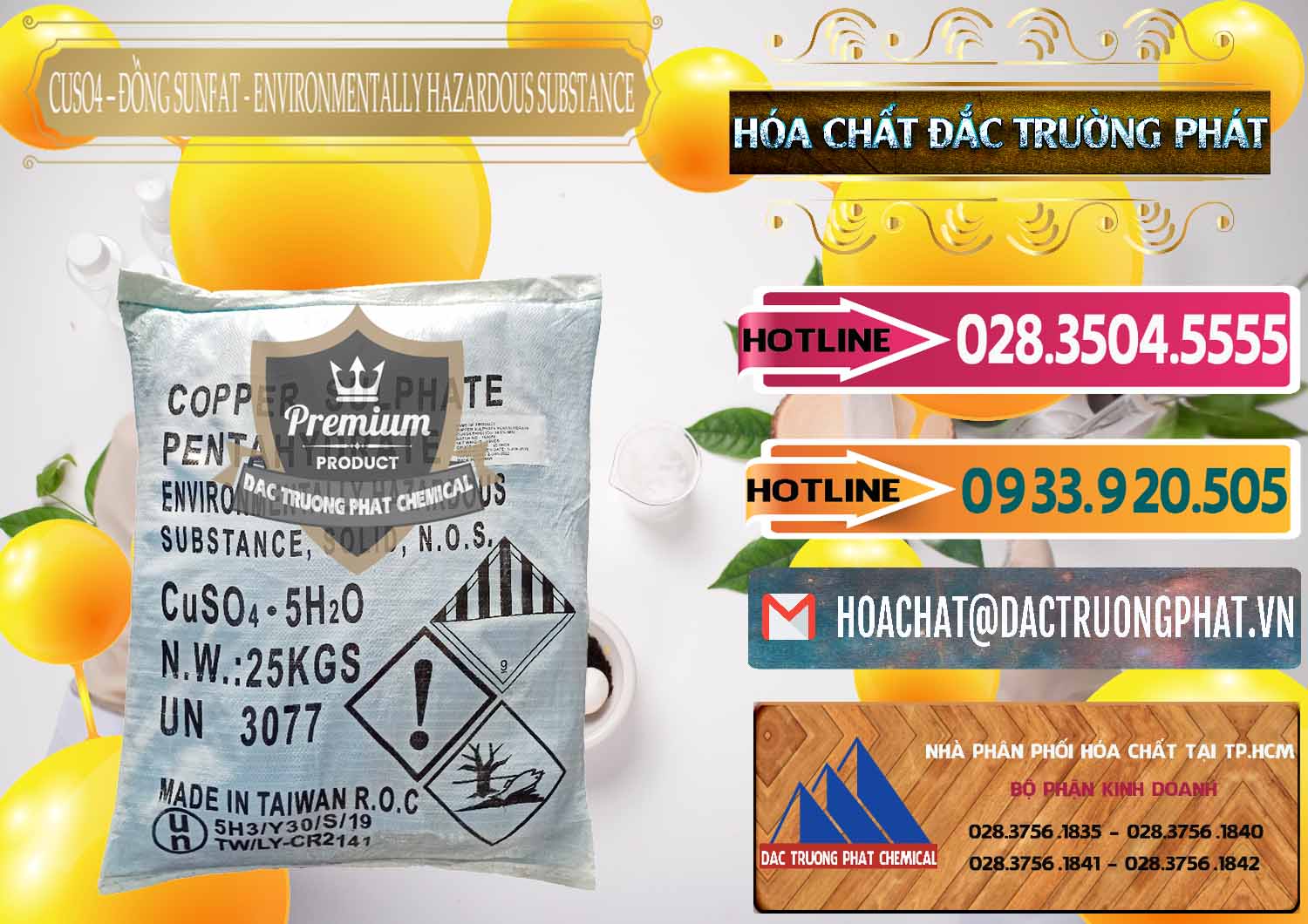 Cty bán - cung ứng CuSO4 – Đồng Sunfat Đài Loan Taiwan - 0059 - Nơi chuyên phân phối _ cung ứng hóa chất tại TP.HCM - dactruongphat.vn