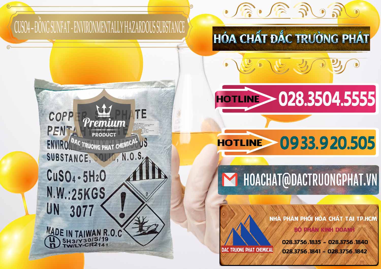 Nơi bán và cung cấp CuSO4 – Đồng Sunfat Đài Loan Taiwan - 0059 - Nơi bán & cung cấp hóa chất tại TP.HCM - dactruongphat.vn