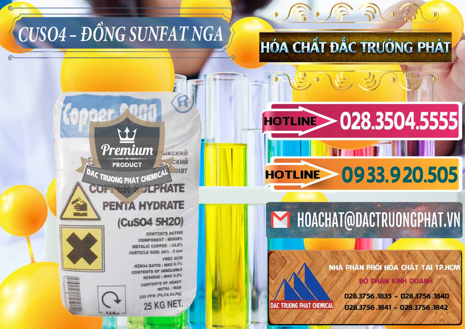 Đơn vị cung cấp & bán CuSO4 – Đồng Sunfat Nga Russia - 0480 - Công ty kinh doanh - cung cấp hóa chất tại TP.HCM - dactruongphat.vn