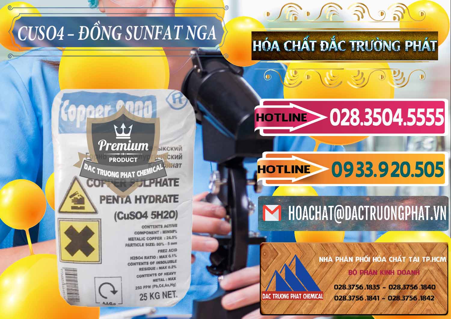 Công ty chuyên bán _ phân phối CuSO4 – Đồng Sunfat Nga Russia - 0480 - Cty chuyên phân phối ( nhập khẩu ) hóa chất tại TP.HCM - dactruongphat.vn