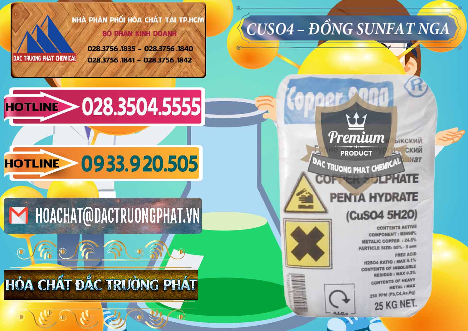 Chuyên phân phối ( bán ) CuSO4 – Đồng Sunfat Nga Russia - 0480 - Nhà cung cấp & phân phối hóa chất tại TP.HCM - dactruongphat.vn