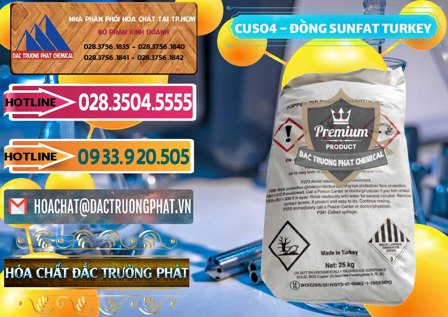 Nơi chuyên bán và phân phối CuSO4 – Đồng Sunfat Thổ Nhĩ Kỳ Turkey - 0481 - Phân phối _ cung ứng hóa chất tại TP.HCM - dactruongphat.vn