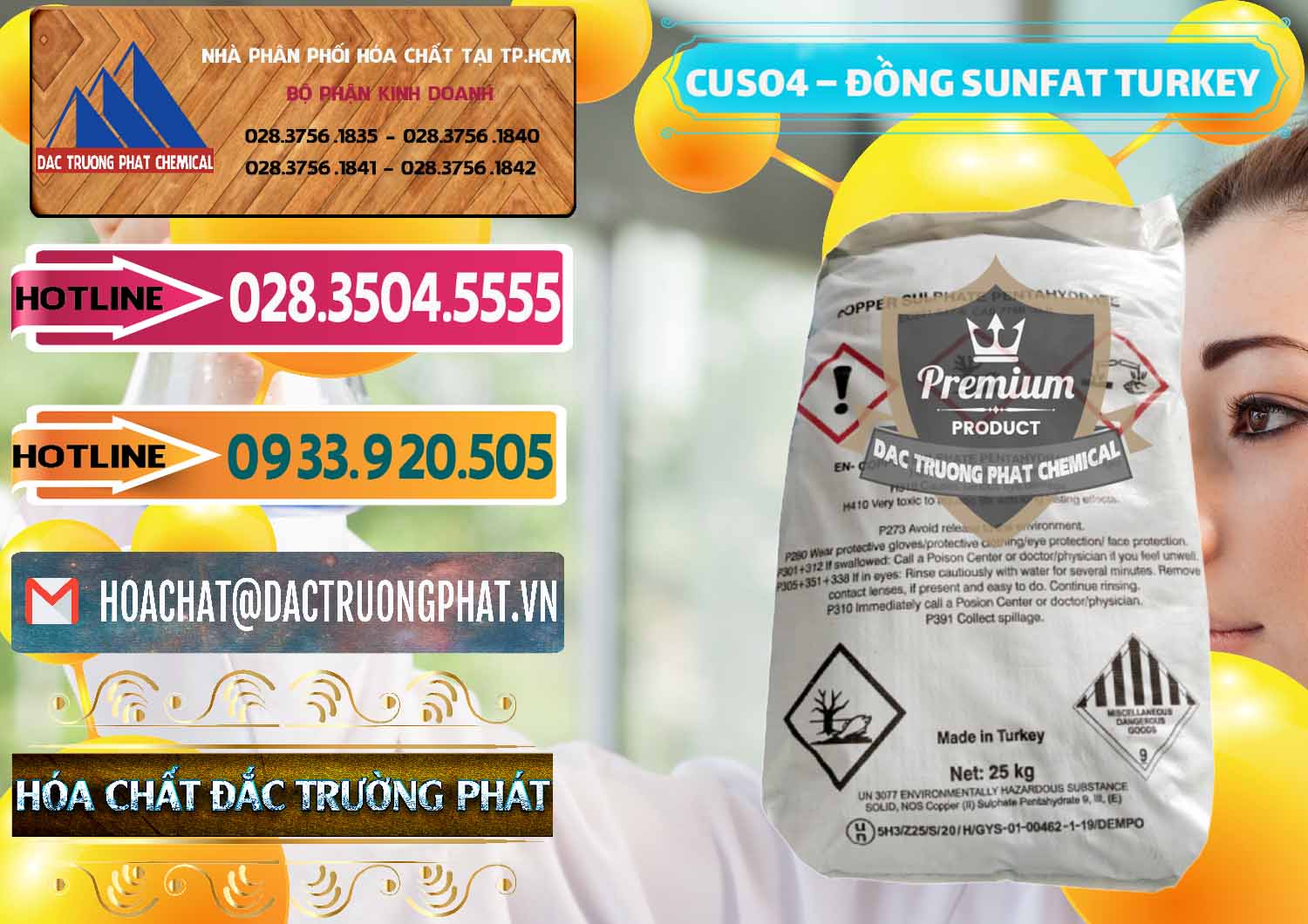Bán & phân phối CuSO4 – Đồng Sunfat Thổ Nhĩ Kỳ Turkey - 0481 - Nhà cung cấp _ phân phối hóa chất tại TP.HCM - dactruongphat.vn