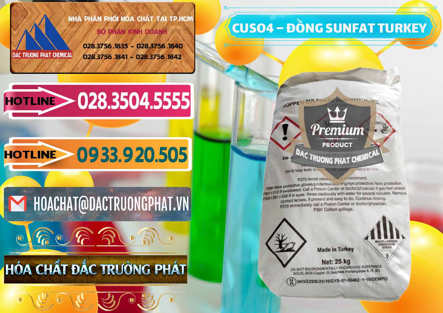 Nhập khẩu & bán CuSO4 – Đồng Sunfat Thổ Nhĩ Kỳ Turkey - 0481 - Nơi chuyên phân phối và cung ứng hóa chất tại TP.HCM - dactruongphat.vn